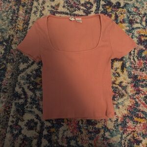 H&M pink size small square neck top